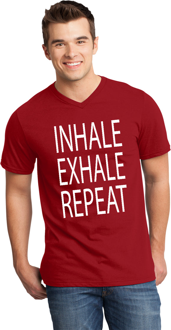Inhale Exhale Repeat Important V-neck Yoga Tee Shirt - Yoga Clothing for You