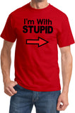 I'm With Stupid T-shirt Black Print - Yoga Clothing for You