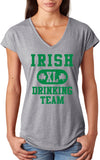 Ladies St Patricks Day Shirt Irish Drinking Team Triblend V-Neck - Yoga Clothing for You