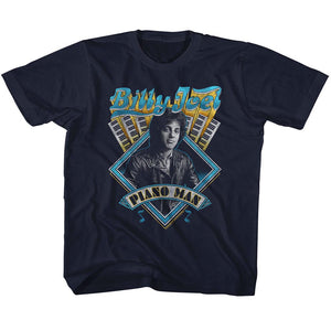 Billy Joel Kids T-Shirt Piano Man Navy Tee - Yoga Clothing for You