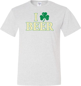 St Patricks Day T-shirt I Love Beer Tall Tee - Yoga Clothing for You