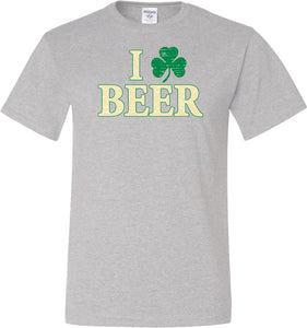 St Patricks Day T-shirt I Love Beer Tall Tee - Yoga Clothing for You