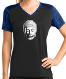 Womens Buddha V-neck Performance yoga Tee - Yoga Clothing for You