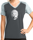 Womens Buddha V-neck Performance yoga Tee - Yoga Clothing for You