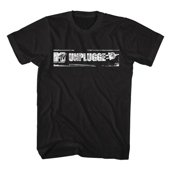 MTV Vintage Unplugged Logo Black Tall T-shirt - Yoga Clothing for You