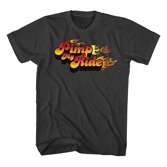 MTV Pimp My Ride Flames Logo Smoke T-shirt - Yoga Clothing for You