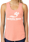 Manu Bay Surf Company Logo Ladies Racerback Triblend Tank Top - Yoga Clothing for You
