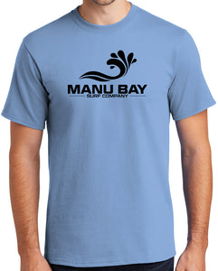 Manu Bay Surf Company Logo Surfer Tee Shirt - Men's Regular, Big and Tall Sizes - Yoga Clothing for You