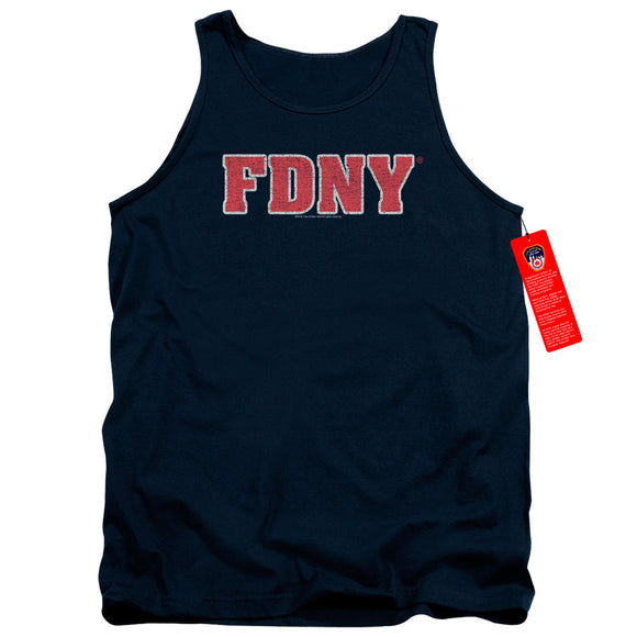 FDNY Tanktop New York Fire Dept Logo Navy Blue Tank - Yoga Clothing for You