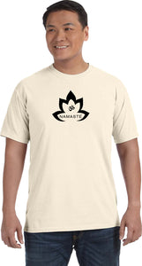 Black Namaste Lotus Pigment Dye Yoga Tee Shirt - Yoga Clothing for You