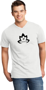 Black Namaste Lotus Important V-neck Yoga Tee Shirt - Yoga Clothing for You