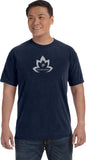 Grey Namaste Lotus Pigment Dye Yoga Tee Shirt - Yoga Clothing for You