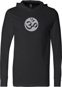 Big OM Print Lightweight Yoga Hoodie Tee Shirt - Yoga Clothing for You