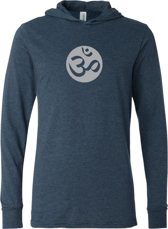 Big OM Print Lightweight Yoga Hoodie Tee Shirt - Yoga Clothing for You