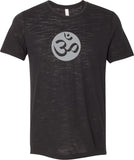 Big OM Print Burnout Yoga Tee Shirt - Yoga Clothing for You