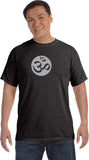 Big OM Print Pigment Dye Yoga Tee Shirt - Yoga Clothing for You