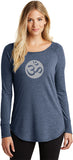 Big OM Print Triblend Long Sleeve Tunic Yoga Shirt - Yoga Clothing for You