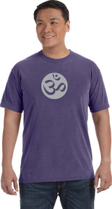 Big OM Print Pigment Dye Yoga Tee Shirt - Yoga Clothing for You