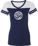 Big OM Print Powder Puff Yoga Tee Shirt - Yoga Clothing for You