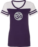 Big OM Print Powder Puff Yoga Tee Shirt - Yoga Clothing for You