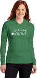 St Patricks Day One Lucky Teacher Ladies Lightweight Hoodie - Yoga Clothing for You