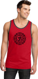 Black Ornate OM 100% Cotton Ringer Yoga Tank Top - Yoga Clothing for You