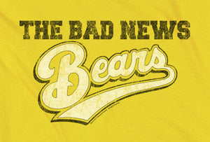 The Bad News Bears Boys T-Shirt Vintage Movie Logo Yellow Tee - Yoga Clothing for You