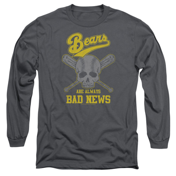 The Bad News Bears Long Sleeve T-Shirt Always Bad Skull Charcoal Tee - Yoga Clothing for You