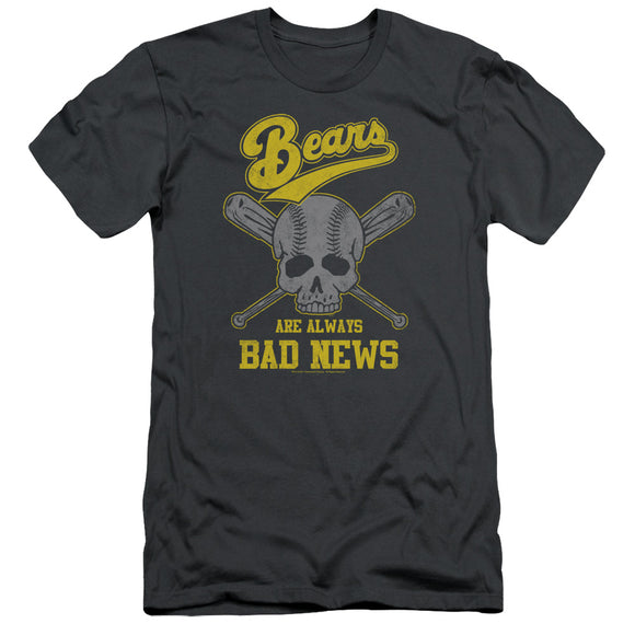 The Bad News Bears Slim Fit T-Shirt Always Bad Skull Charcoal Tee - Yoga Clothing for You