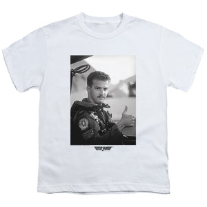 Top Gun Kids T-Shirt Goose Portrait White Tee - Yoga Clothing for You