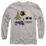 Top Gun Long Sleeve T-Shirt Maverick Items Heather Tee - Yoga Clothing for You