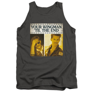 Top Gun Tanktop Wingman 'Til The End Charcoal Tank - Yoga Clothing for You