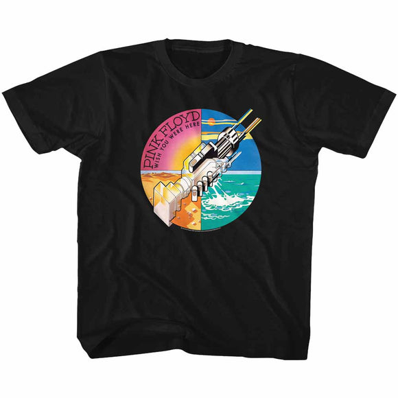 Pink Floyd Kids T-Shirt Wish You Were Here Vinyl Black Tee - Yoga Clothing for You