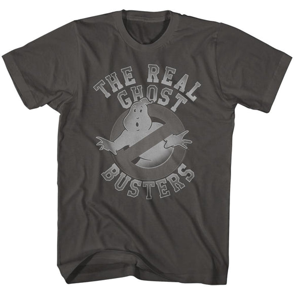 The Real Ghostbusters T-Shirt Grayscale Logo Smoke Tee - Yoga Clothing for You