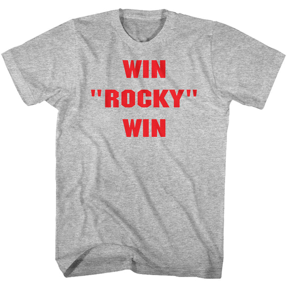 Rocky Tall T-Shirt Win Rocky Win Gray Heather Tee - Yoga Clothing for You