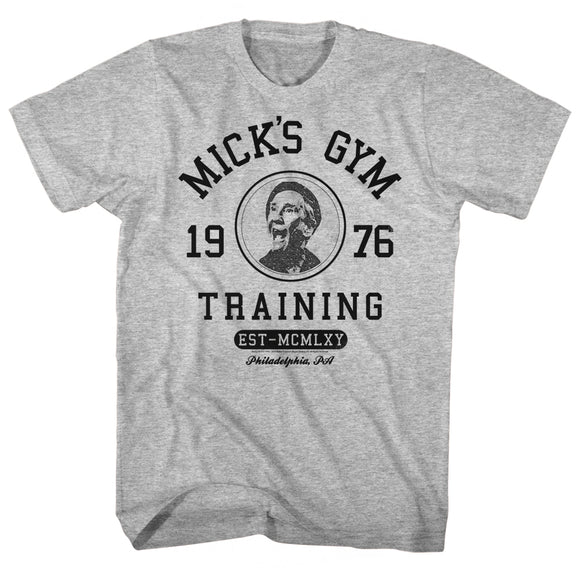 Rocky T-Shirt Mick's Gym Training 1976 Gray Heather Tee - Yoga Clothing for You