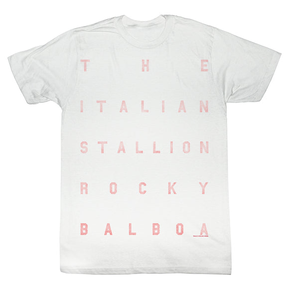 Rocky Tall T-Shirt Spaced Out Italian Stallion White Tee - Yoga Clothing for You