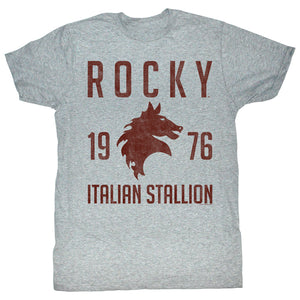 Rocky T-Shirt Vintage 1976 Italian Stallion Gray Heather Tee - Yoga Clothing for You