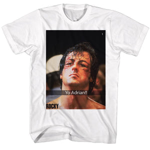 Rocky T-Shirt Yo Adrian Snap Filter White Tee - Yoga Clothing for You