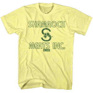 Creed Shamrock Meats Inc Yellow Heather T-shirt