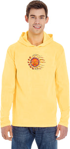 Sleeping Sun Pigment Hoodie Yoga Tee Shirt - Yoga Clothing for You
