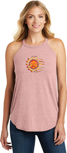 Sleeping Sun Triblend Yoga Rocker Tank Top - Yoga Clothing for You