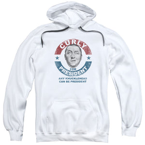 Three Stooges Hoodie Curly Knucklehead President White Hoody - Yoga Clothing for You