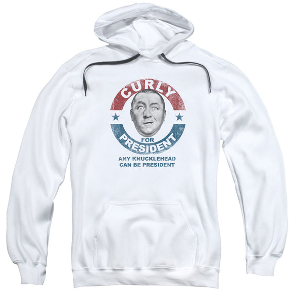 Three Stooges Hoodie Curly Knucklehead President White Hoody - Yoga Clothing for You
