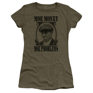 Three Stooges Juniors T-Shirt Moe Money Military Tee - Yoga Clothing for You