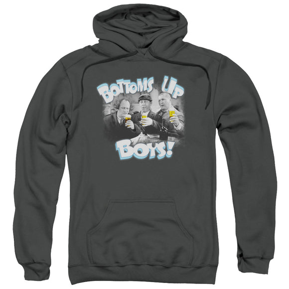 Three Stooges Hoodie Bottoms Up Boys Charcoal Hoody - Yoga Clothing for You