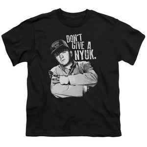Three Stooges Kids T-Shirt Don't Give a NYUK Black Tee - Yoga Clothing for You