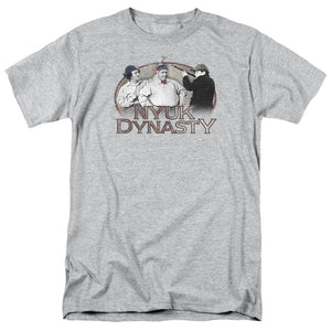 Three Stooges T-Shirt NYUK Dynasty Athletic Heather Tee - Yoga Clothing for You