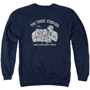 Three Stooges Sweatshirt Gents Without Cents Navy Pullover - Yoga Clothing for You