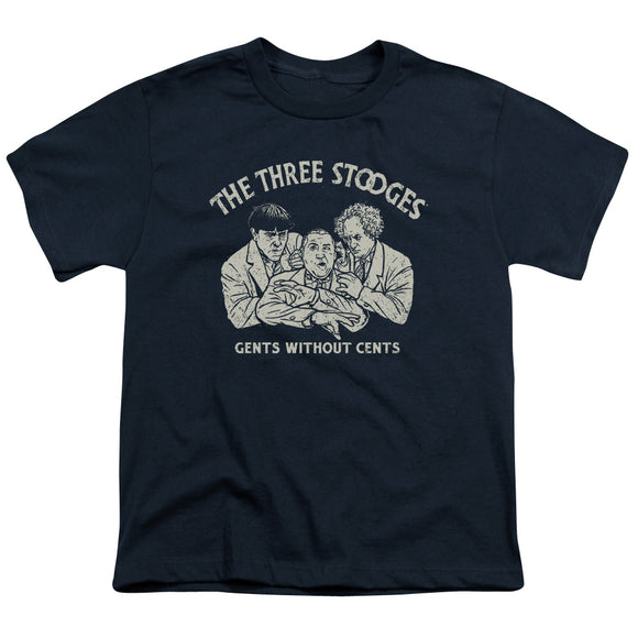Three Stooges Kids T-Shirt Gents Without Cents Navy Tee - Yoga Clothing for You